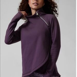 Athleta Purple Karma Asym Pullover Sweatshirt XS